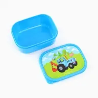 Ланч-бокс прямоугольный, 500 мл, Синий трактор