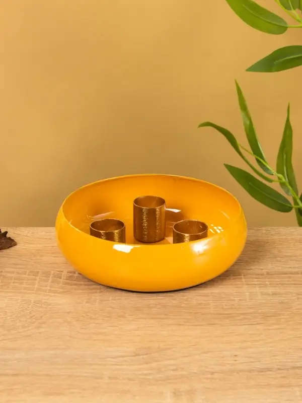 Подсвечник на 3 свечи на магнитах &laquo;Песок&raquo;, 13&times;13&times;4 см