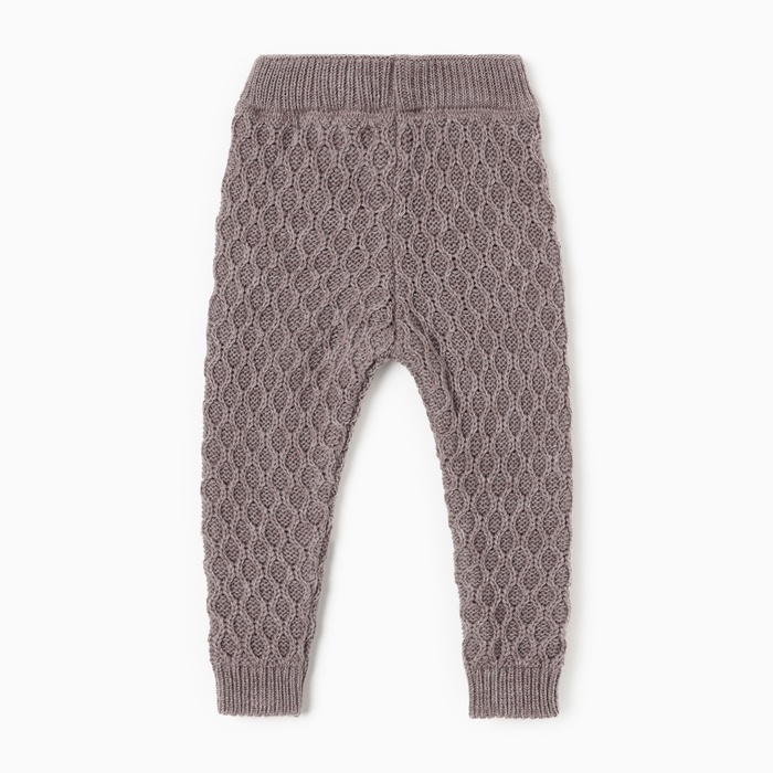 Брюки детские вязаные MINAKU, цвет кофейный, рост 68-74 см