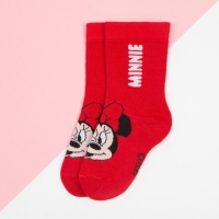 Носки для девочки &laquo;Минни Маус&raquo;, DISNEY, 14-16 см, цвет красный