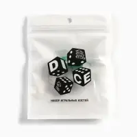 Кубики игральные &laquo;Время игры&raquo;, 1.6&times;1.6 см, набор 2 шт., зеленые