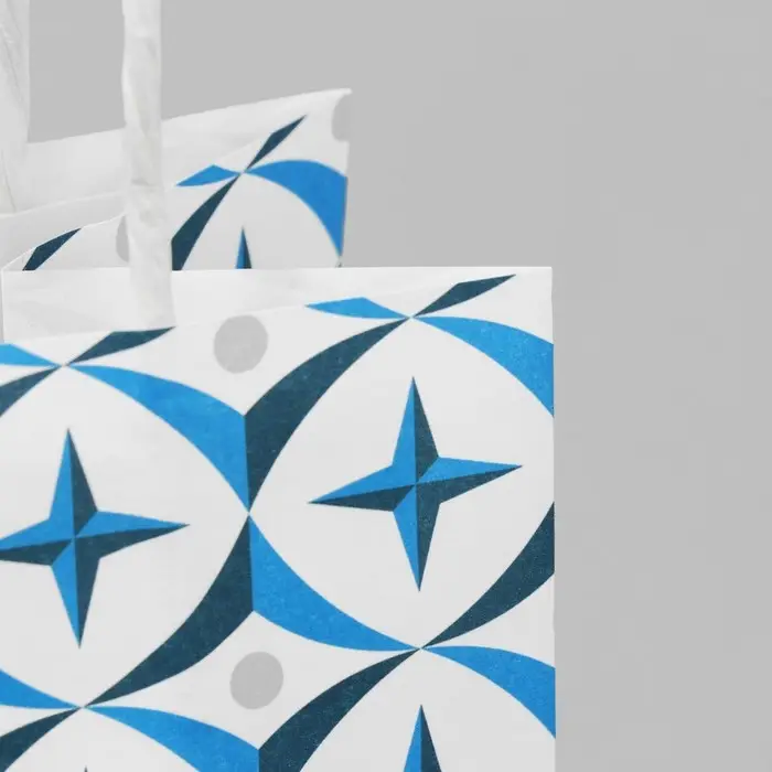 Пакет подарочный под бутылку, упаковка, &laquo;Геометрия&raquo;, белый крафт, 13 х 36 х 10 см