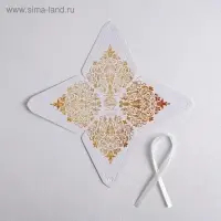 Коробка бонбоньерка, упаковка подарочная, &laquo;Роскошь золота&raquo;, 7 х 7 х 7.5 см