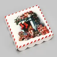 Коробка для печенья, &laquo;Время чудес&raquo;, 12&times;12&times;3 см, Новый год