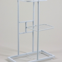 Подставка для цветов Greengo, 3 полки, 43 &times; 22 &times; 57 см, напольная, металл, белая