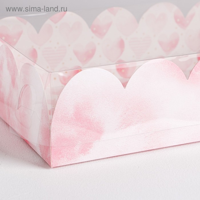 Коробка для печенья, кондитерская упаковка с PVC крышкой, «Для любимых», 20 х 30 х 8 см Коробка для печенья, кондитерская упаковка с PVC крышкой, «Для любимых», 20 х 30 х 8 см