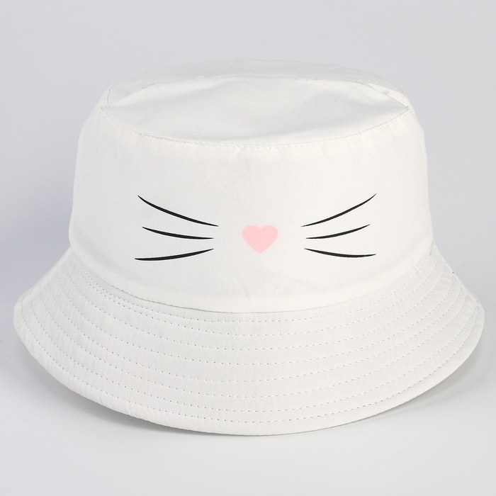 Панама детская для девочки &laquo;Кошка&raquo;, + ушки-заколки, р-р 54