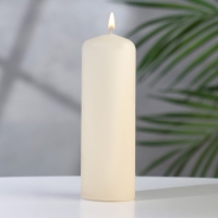 Свеча - цилиндр, 4&times;12 см, 15 ч, шампань