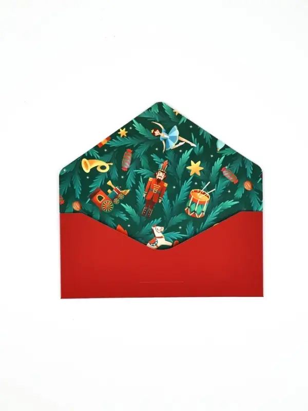 Конверт подарочный &laquo;Щелкунчик&raquo;, софт тач, тиснение, 19 &times; 9,2 см