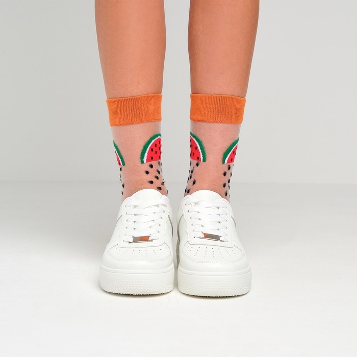 Носки женские MINAKU &laquo;Арбуз&raquo;, размер 36-39 (23-25 см)