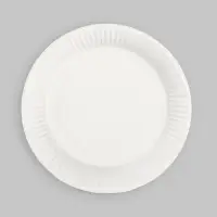 Тарелка одноразовая бумажная однотонная, зеленая, 18 см