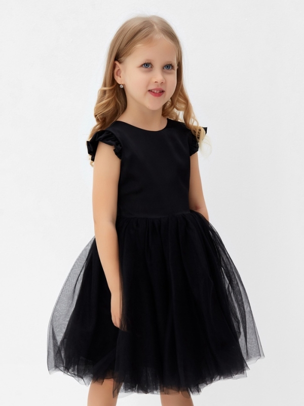 Платье нарядное детское MINAKU: PartyDress, цвет чёрный, рост 98 см Платье нарядное детское MINAKU: PartyDress, цвет чёрный, рост 98 см