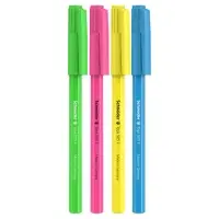 Ручка шариковая Schneider "Tops 505 F Candy", узел 0.8 мм, синие чернила, яркий корпус, неон МИКС