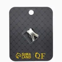 Кольцо для платка "Бабочка", цвет белый в чернёном серебре