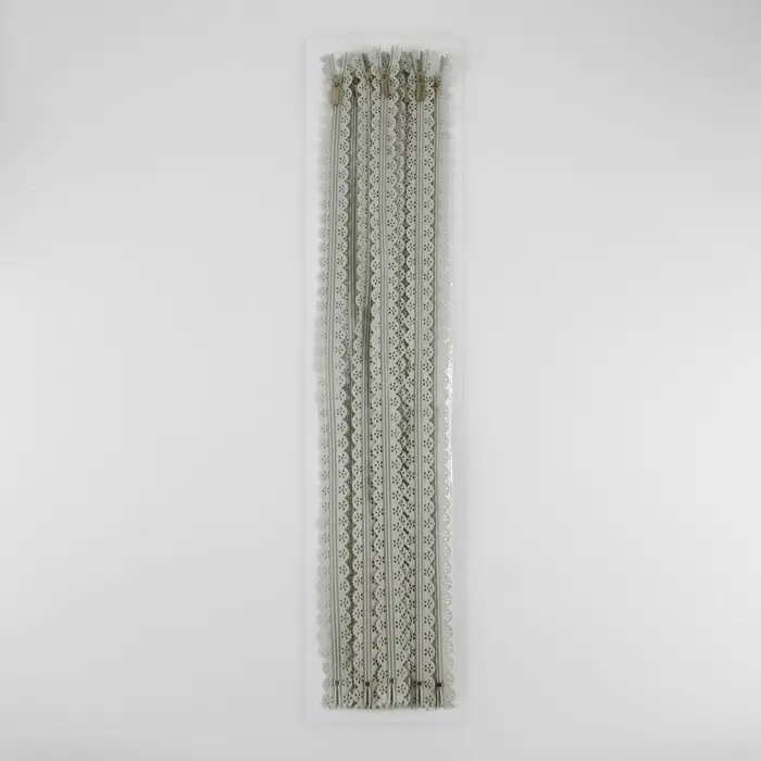 Молния &laquo;Спираль&raquo;, №3, неразъёмная, ажурная, замок автомат, 50 см, серая