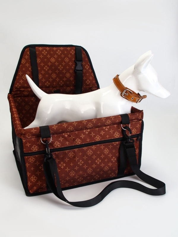 Автокресло для животных 40*30*25 см, коричневое