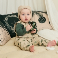 Набор (боди и комбинезон) Крошка Я "Еловые веточки", рост 68-74 см