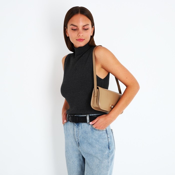 Сумка-мессенджер на клапане, цвет светло-коричневый Сумка-мессенджер на клапане, цвет светло-коричневый