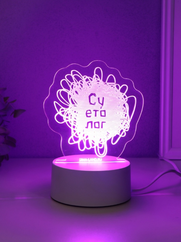 Светильник "Суетолог" LED RGB от сети RISALUX 9,5х13,2х14,6 см