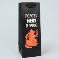 Пакет подарочный, упаковка &laquo;В запой&raquo;, 9 х 25 х 8.5 см