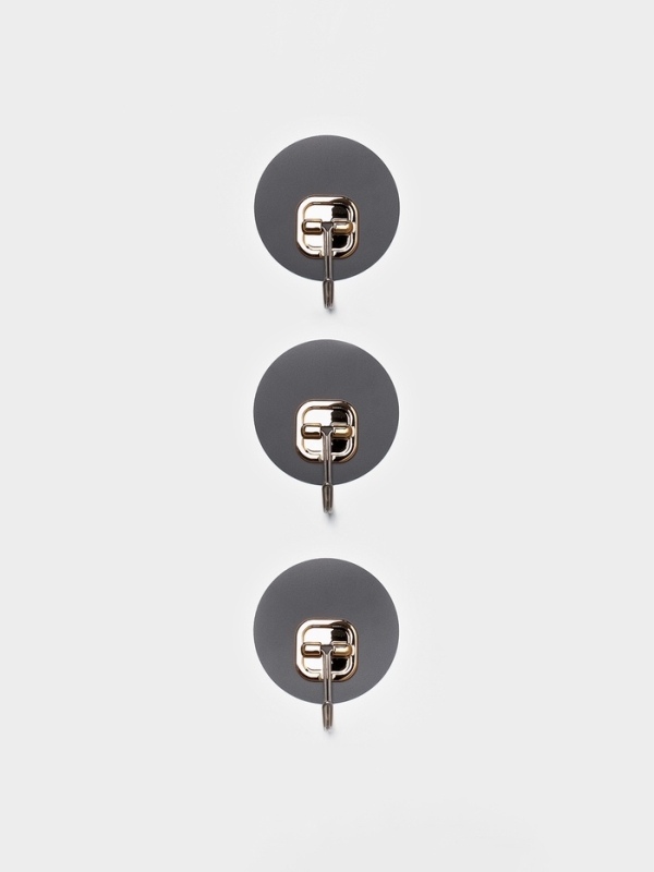 Набор самоклеящихся крючков "Gold", 3 шт 6,5х2,3х6,5 см