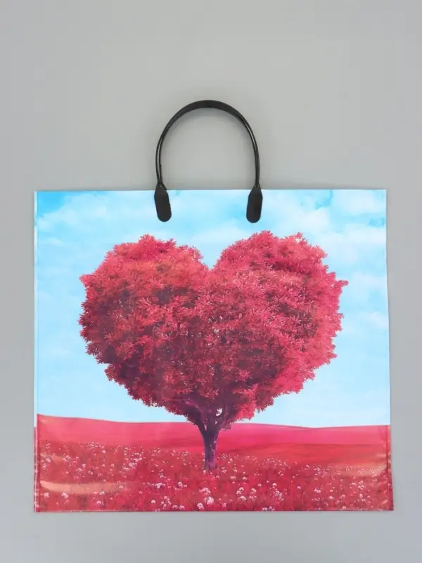 Пакет "В облаках", полиэтиленовый с пластиковой ручкой, 38 х 34 + 3 см, 90 мкм