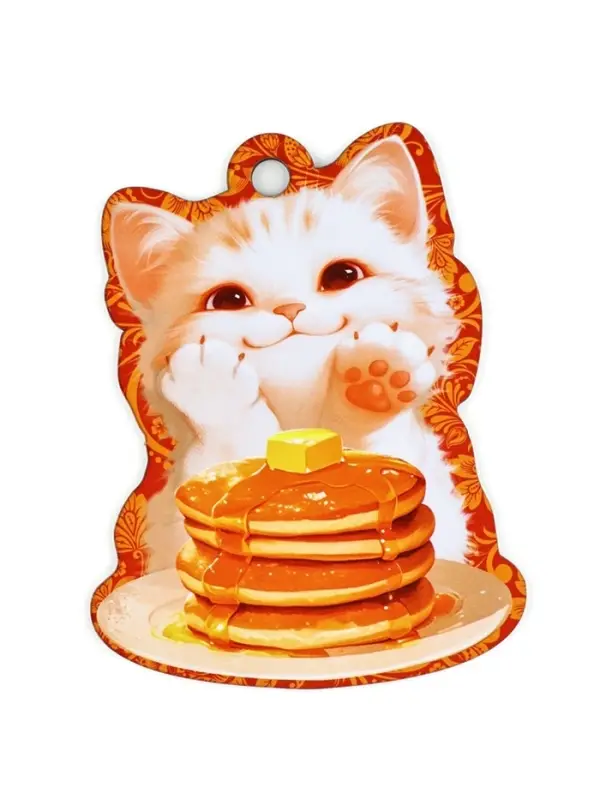 Подвеска деревянная на масленицу &laquo;Котик&raquo;, 10&times;13 см