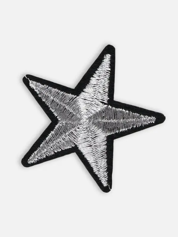Термоаппликация &laquo;Звёздочка&raquo;, 3.7&times;3.7 см, цвет серебряный