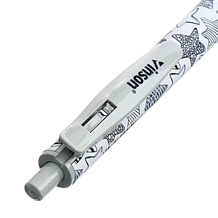 Ручка шариковая автоматическая 0.7 мм, Vinson, синяя масляная, резиновый держатель