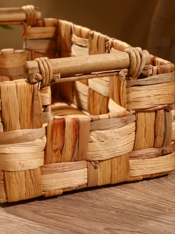 Корзина плетеная 35х20х15 см, водный гиацинт