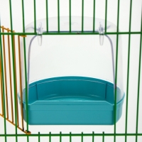 Купалка для птиц, внешняя 12 х 9 х 11 см, бирюзовая