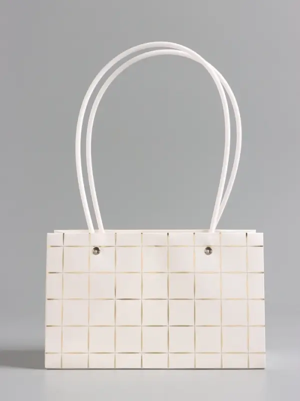 Сумка для цветов влагостойкая, белая, 22x10.5x13.5&plusmn;5% см