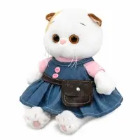 Мягкая игрушка "Кошечка Ли-Ли baby в сарафане "Деним", 20 см LB-157