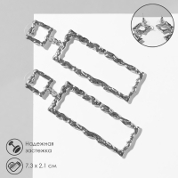 Серьги висячие «Фэнтази», цвет серебро, 7,3 см Серьги висячие «Фэнтази», цвет серебро, 7,3 см