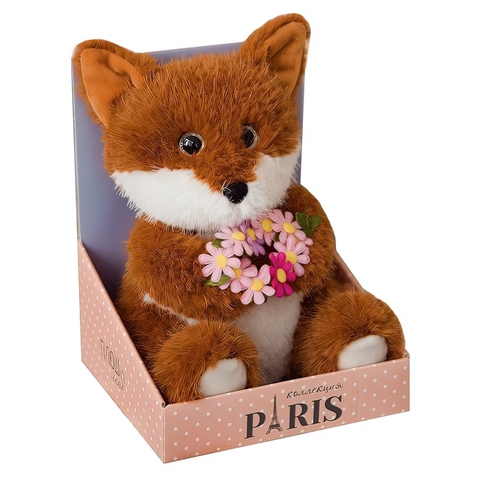 Мягкая игрушка &laquo;Лисёнок с букетом&raquo;, 20 см