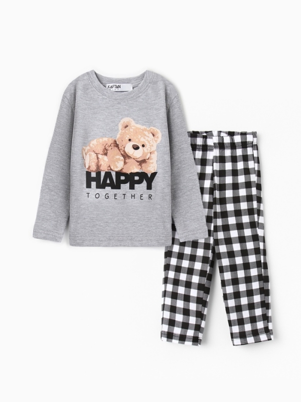 Пижама новогодняя детская KAFTAN Happy together размер 28 (86-92 см)