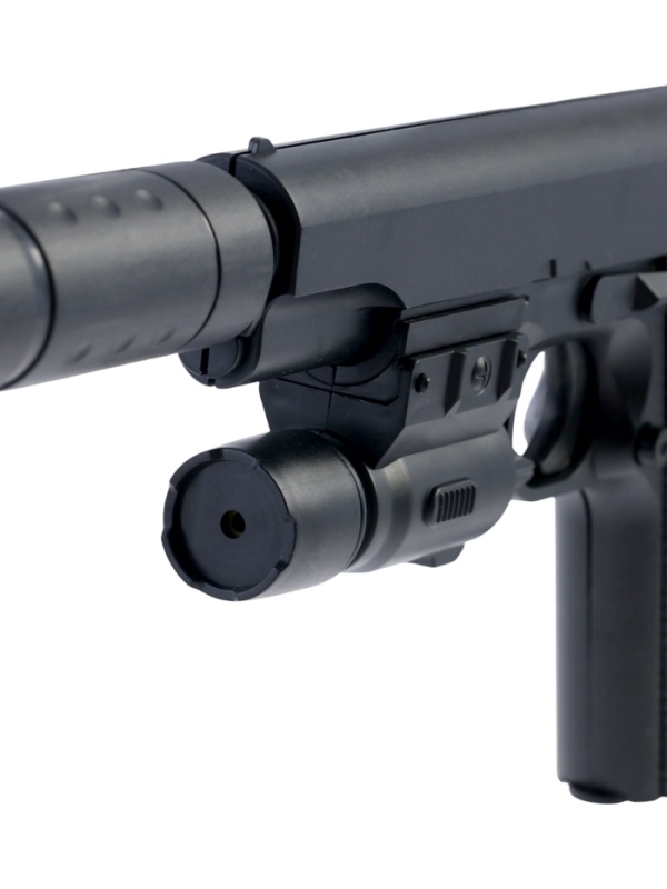 Пистолет Пистолет "Вектор" с глушителем и лазером