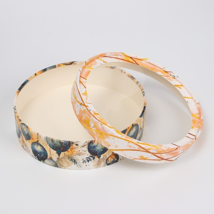 Коробка подарочная новогодняя для макарун тубус с окном Коробка подарочная новогодняя для макарун тубус с окном "Шарики", 20 х 6 см. Новый год