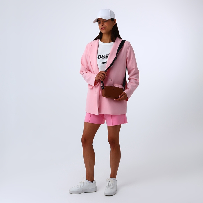 Сумка женская на молнии, TEXTURA, маленький размер, длинный ремень, цвет коричневый