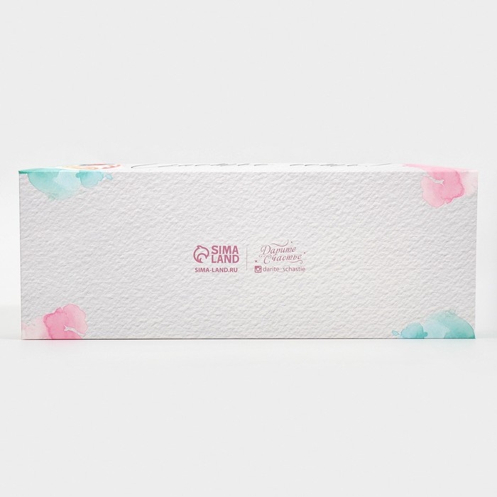 Кондитерская упаковка, коробка для кекса с PVC крышкой, &laquo;Счастье есть!&raquo;, 30 х 8 х 11 см