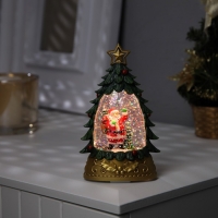 Светодиодная фигура &laquo;Дед Мороз с подарками&raquo; 9 &times; 15 &times; 4 см, пластик, батарейки АААх2 (не в комплекте), свечение тёплое белое