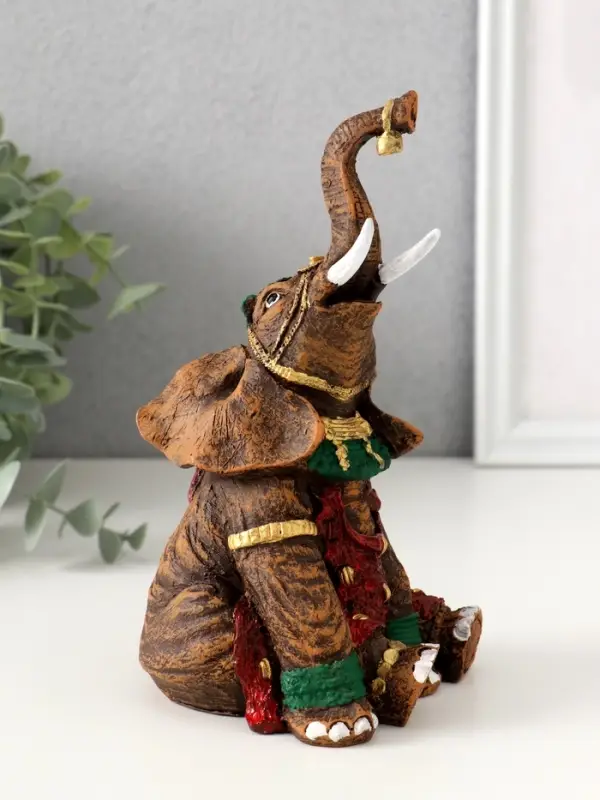 Фигура "Слон Индийский сидит" 17,5х8,5х9 см