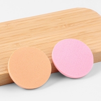 Набор д/макияжа 4шт: 2 пуховки, 2 спонжа латекс/полиэстер роз/беж пакет QF