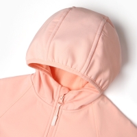 Ветровка демисезонная для девочек MINAKU из Softshell на флисе, непромокаемая, персиковый, рост 116 см