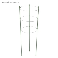 Кустодержатель, d = 15&ndash;17&ndash;19 см, h = 44 см, 3 кольца, металл, зелёный, Greengo