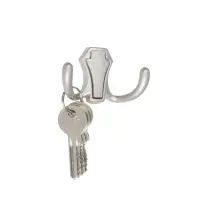 Крючок мебельный CAPPIO HIDDEN, двухрожковый, цвет хром, 2 шт.