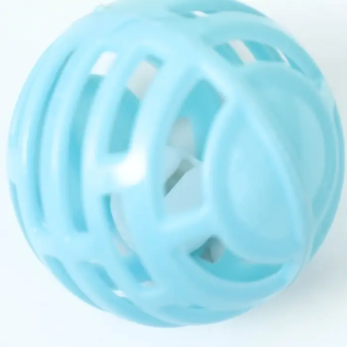 Шарик для кошек сетчатый  с бубенчиком, 4,5 см, голубой