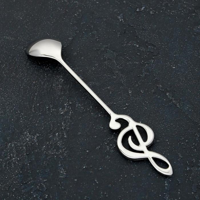 Ложка десертная из нержавеющей стали Magistro &laquo;Нота&raquo;, длина 15,5 см, цвет серебряный