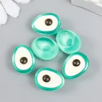 Декор для творчества акрил "Авокадо" набор 6 шт зелёный 1,5х1,5х1,6 см