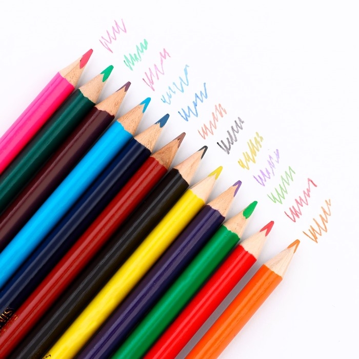 Карандаши цветные 12 цветов трехгранные «Котики» Карандаши цветные 12 цветов трехгранные «Котики»